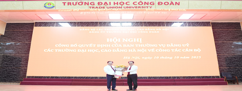 HỘI NGHỊ CÔNG BỐ QUYẾT ĐỊNH CỦA BAN THƯỜNG VỤ ĐẢNG ỦY CÁC TRƯỜNG ĐẠI HỌC, CAO ĐẲNG HÀ NỘI VỀ CÔNG TÁC CÁN BỘ